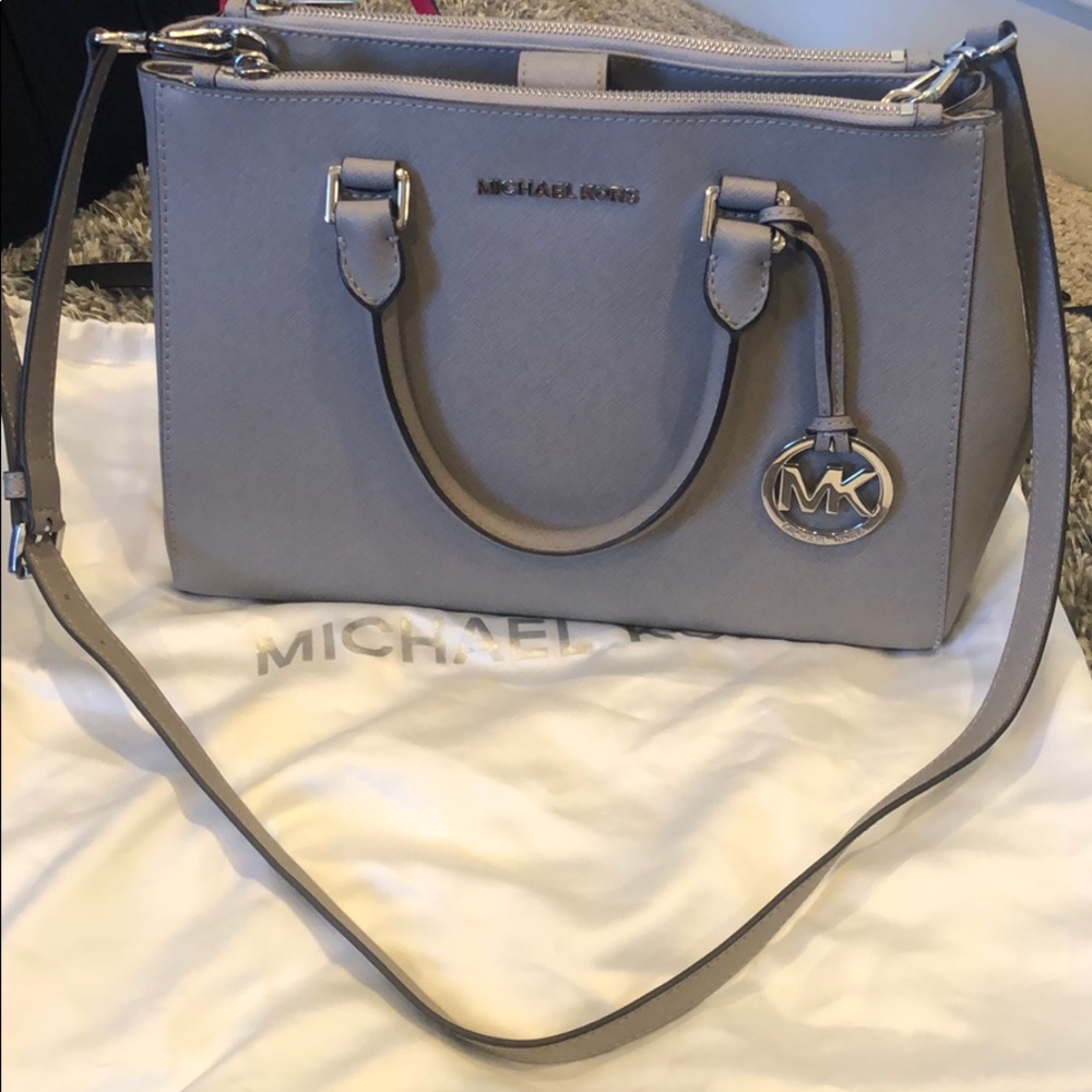 Gray Michael Kors Sutton handbag